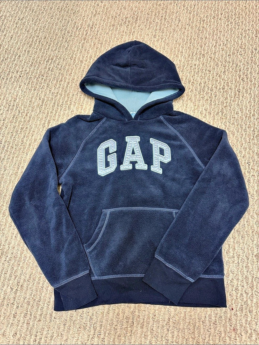 Gap Girl Fleece Logo Hoodie Blue Girls XXL (14-16)
